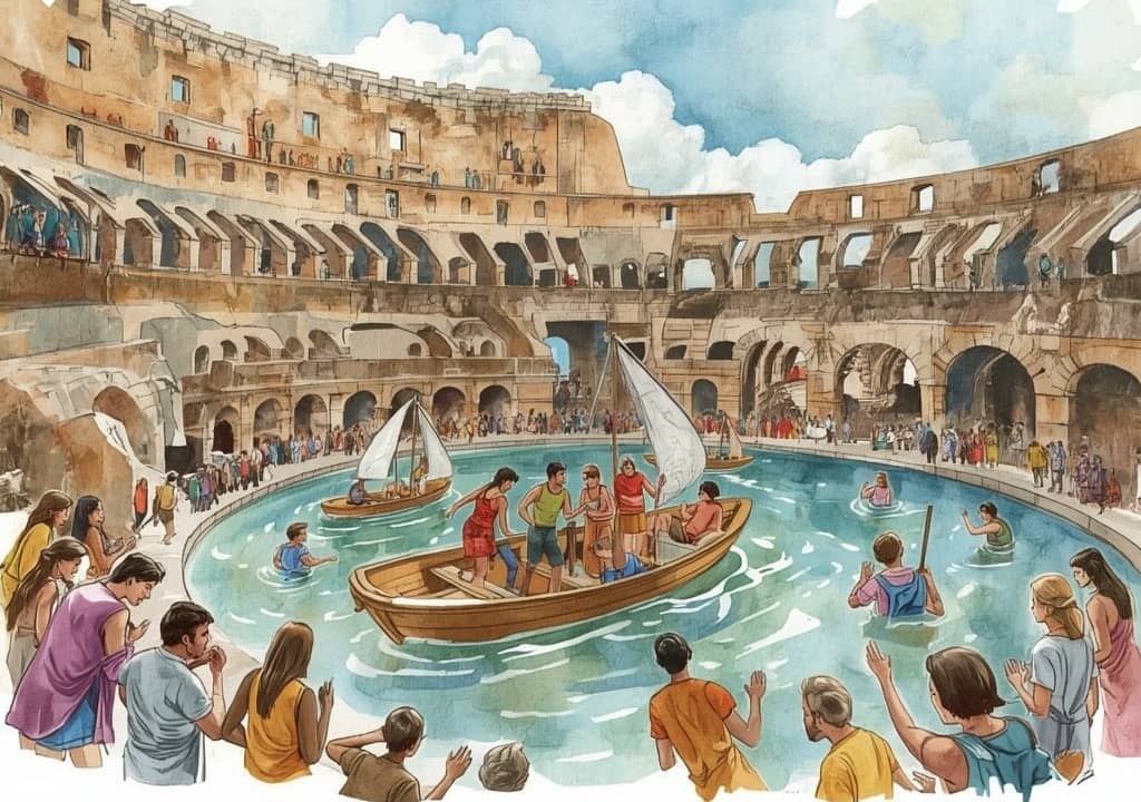 The “secret sea” inside: legends of a flooded arena