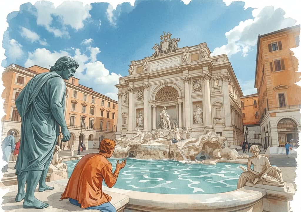 Le « dialogue de pierre » entre la fontaine de Bernini et l’église de Borromini