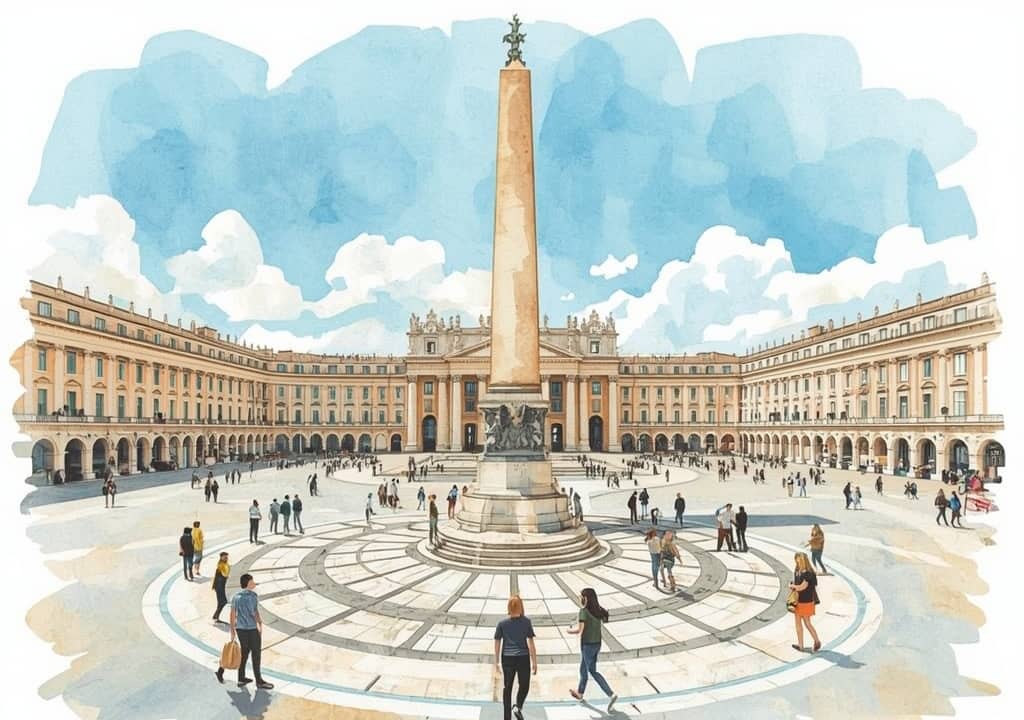 The obelisk that acts like a giant sundial for casual time-checking