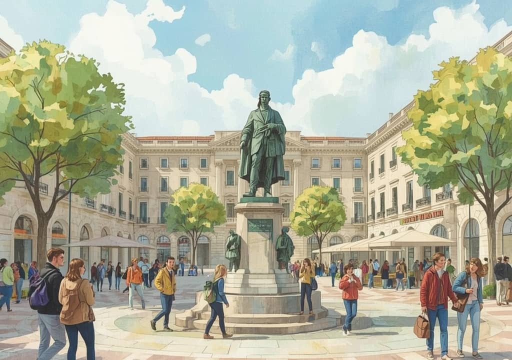 The “talkative statue” that seems to follow you